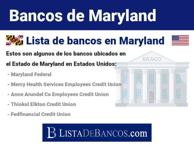 Bancos en Maryland - Estados Unidos