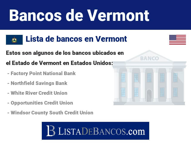 Bancos en Vermont - Estados Unidos